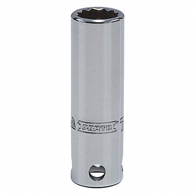 Socket Steel Chrome 7/16 in