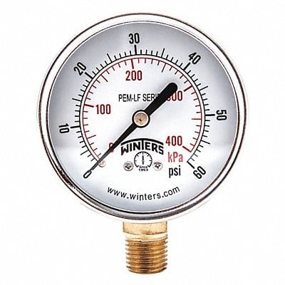 J1380 Gauge Pressure 0 to 60 psi 2-1/2 in