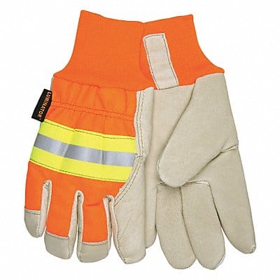 Leather Gloves Beige M PR