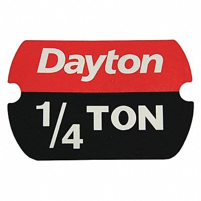 Label Rated Load 1/4 Ton