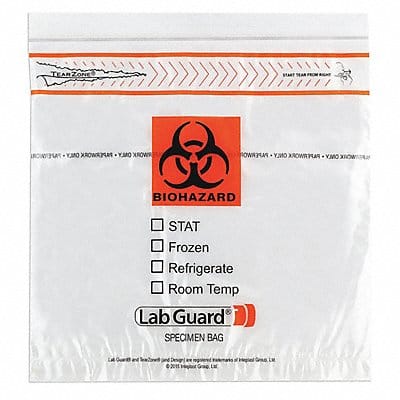 Transfer Bag 10in L 10 in W CLR PK1000