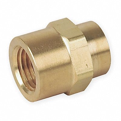 Hex Coupling Brass 1/8 in Pipe Size FNPT