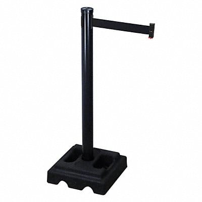 Barrier Post with Belt 10 ft L Black