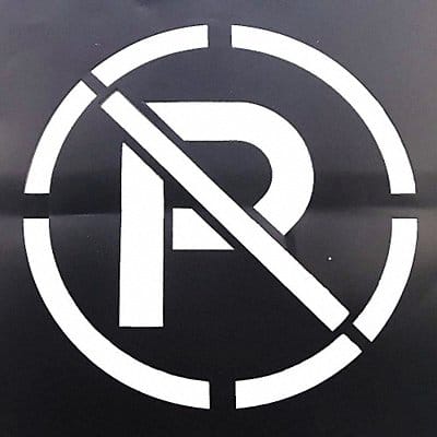 No Parking Symbol stencil