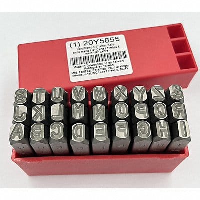 Hand Stamp 1/4 In Letter Set