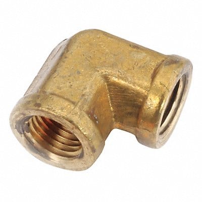 90 Elbow Brass 3/8 in Pipe Size FNPT