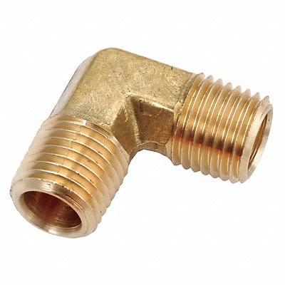 90 Elbow Brass 1/4 in Pipe Size MNPT