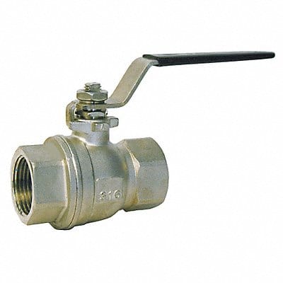 SS Ball Valve FNPT Inline 1-1/4 in