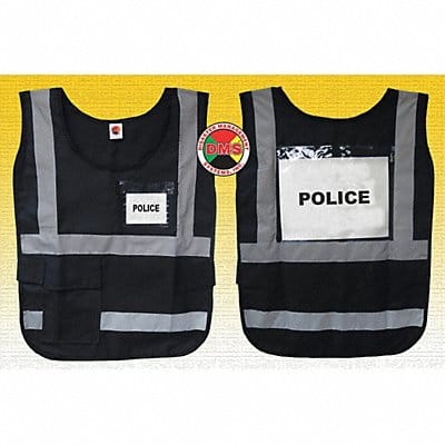 H6445 Safety Vest Black Legend Insert Univsl