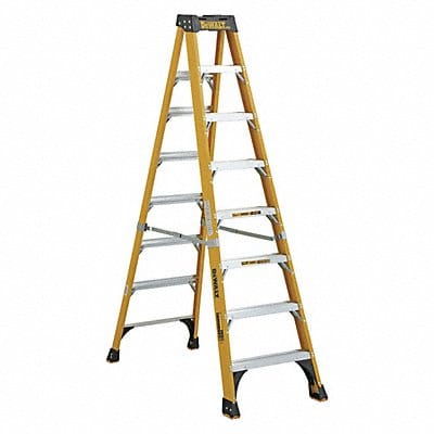 Stepladder Fiberglass 8 ft H 500 lb Cap