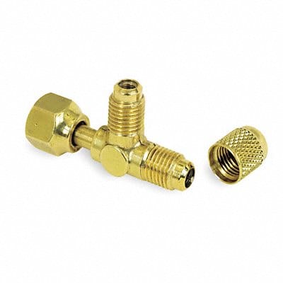 1/4 Access Valve Tee w/ Flare Nut PK3