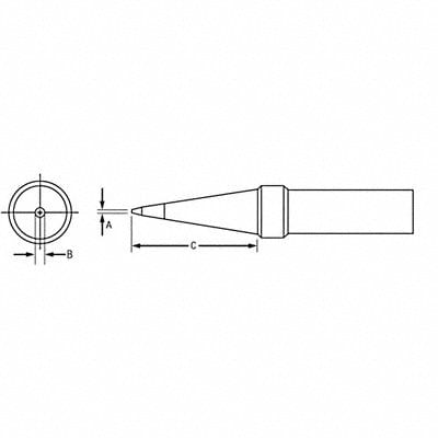 WELLER ET Conical Soldering Tip