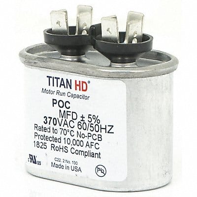 Motor Run Capacitor 5 MFD 2 1/16  H