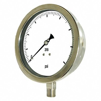 H8414 Vacuum Gauge Heavy Duty 6 In 30-0 Hg