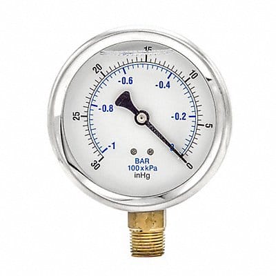Vacuum Gauge Liquid 4In 30-0In Hg Vacuum
