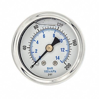 Pressure Gauge 1/8 in NPT 1-1/2 in