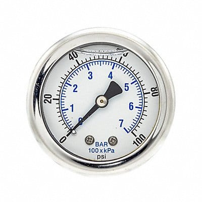 Pressure Gauge 1/4 in NPT 2 in