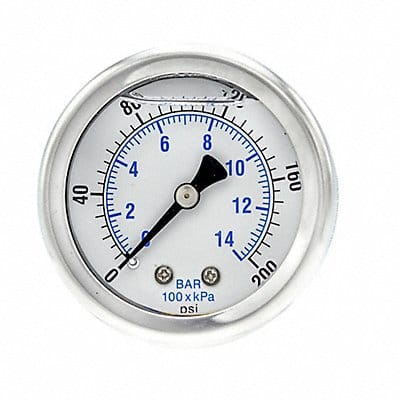 Pressure Gauge 1/4 in NPT 2 in