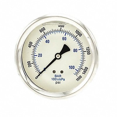 Pressure Gauge 1/4 in NPT 4 in