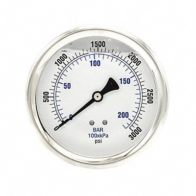 Pressure Gauge 1/4 in NPT 4 in