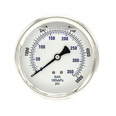 Pressure Gauge 1/4 in NPT 4 in