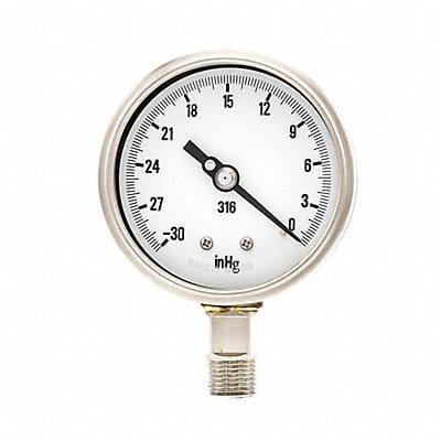 H8410 Vacuum Gauge HD 4In 30-0In Hg Vacuum