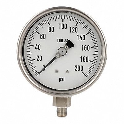 H8415 Pressure Gauge Heavy Duty 4 in 200 psi