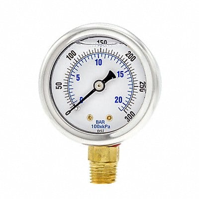 Pressure Gauge 1/4 in NPT 2 in