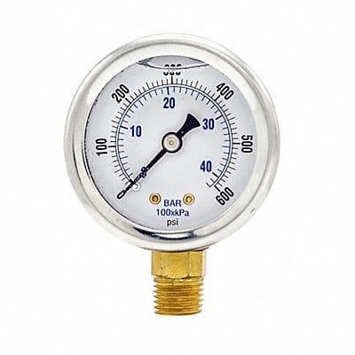 Pressure Gauge 1/4 in NPT 2 in