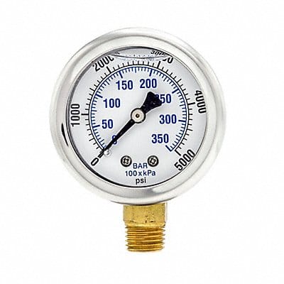 Pressure Gauge 1/4 in NPT 2 in