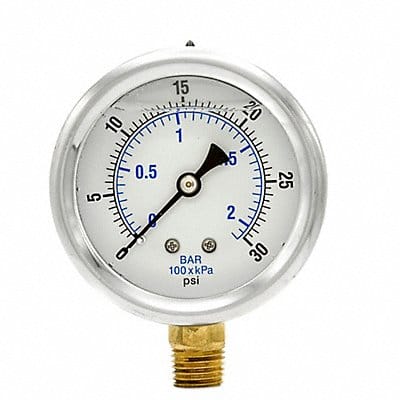 Pressure Gauge 1/4 in NPT 2-1/2 in