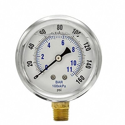 Pressure Gauge 1/4 in NPT 2-1/2 in
