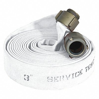 Fire Hose 100 ft White Polyester