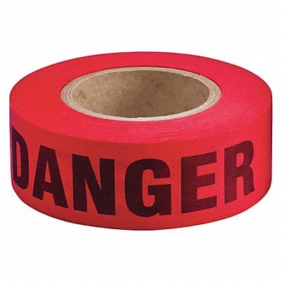 Barricade Tape Red 135 ft L 2 in