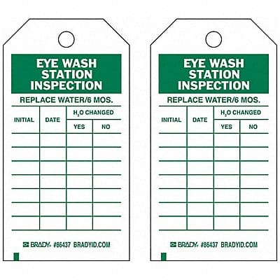 Inspection Tag 7inHx4inW HD Poly. PK10