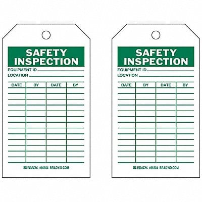Inspection Tag 7inHx4inW HD Poly. PK10