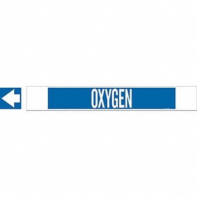 Pipe Marker Oxygen 4 in H 24 in W