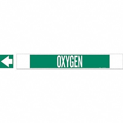 Pipe Marker Oxygen 4 in H 24 in W