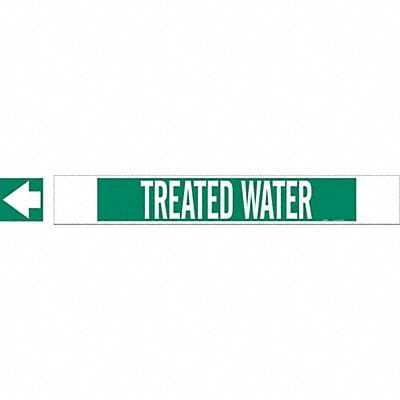 Pipe Marker Treated Water 4 in H 24 in W