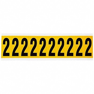 Number Label 1-15/16in.H Character Vinyl
