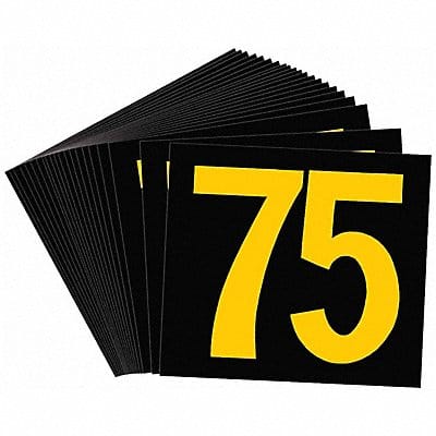 KVA Numbr Label 2-1/2in.H Character PK25