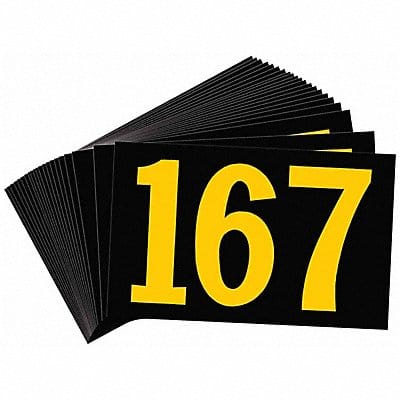 KVA Numbr Label 2-1/2in.H Character PK25