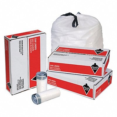 Trash Bag 10 to 15 gal White PK250