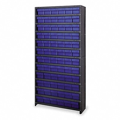 Enclosed Bin Shlvng 24x75x36in Blue Enclosed Bin Shlvng 24x75x36in Blue