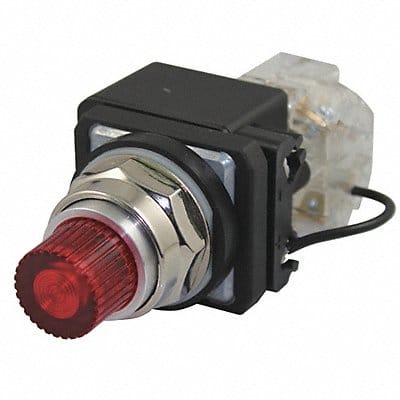 H6736 Pilot Light LED 120VAC/DC 30mm Chrome RD