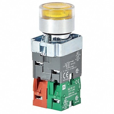 H6943 Illuminated Push Button 22mm Yellow