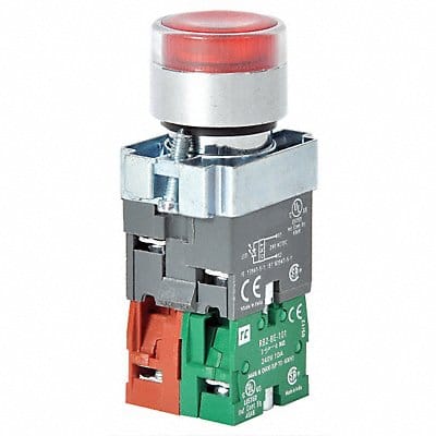 H6943 Illuminated Push Button 22mm Red