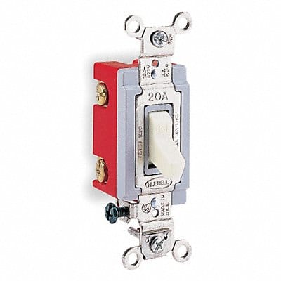 Wall Switch Ivory 20A Back Side DblPole