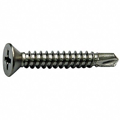 Drill Screw Flat #10 410SS 1.25 L PK50