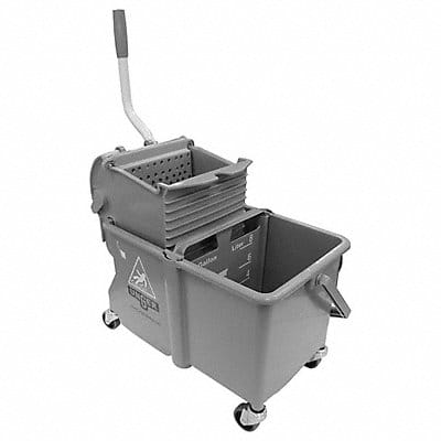 Mop Bucket with Wringer Gray 4 gal Mop Bucket with Wringer Gray 4 gal